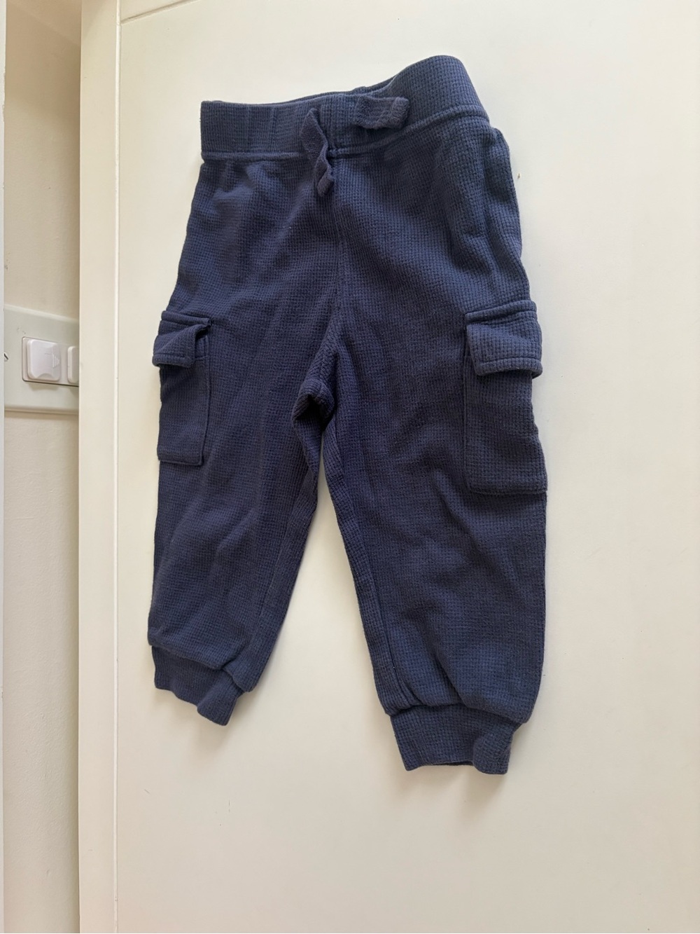 Garanimals Navy Waffle-Knit Cargo Joggers